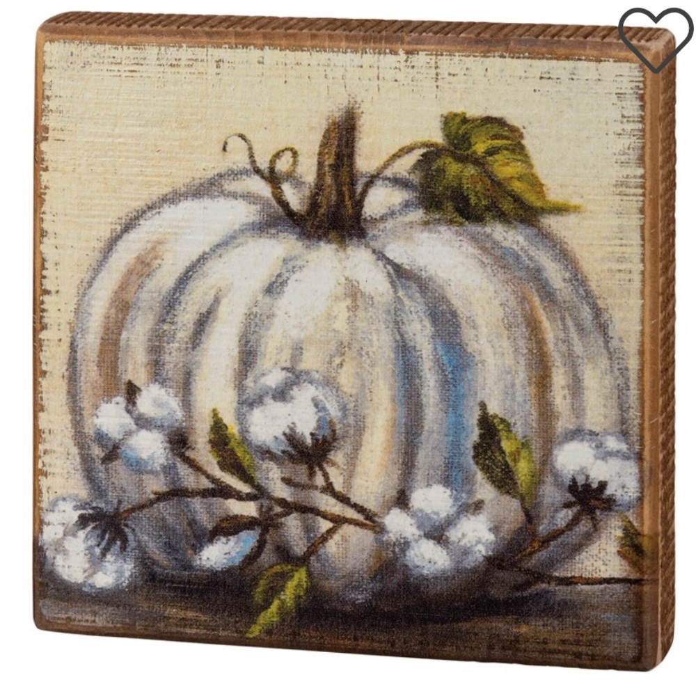 White pumpkin and cotton